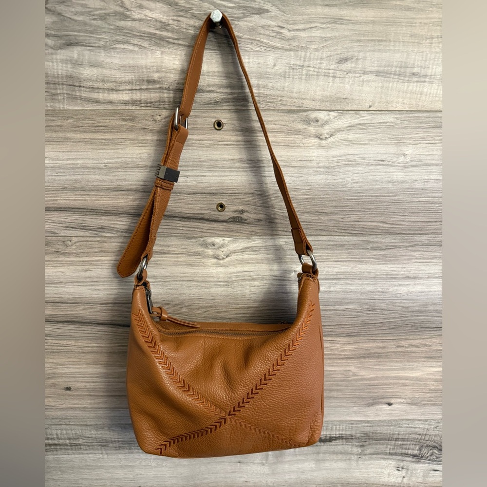 The Sak Kyetra soft pebbled genuine leather brown hobo bag